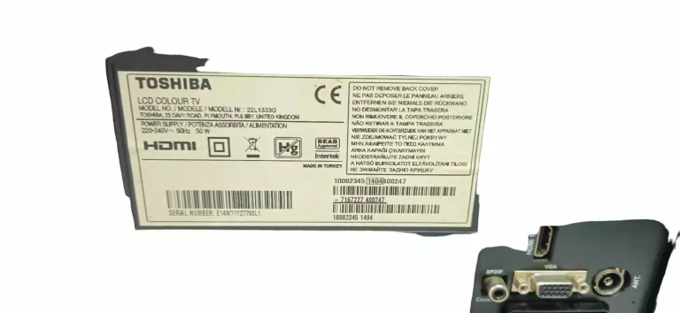 TV TOSHIBA 22L1333G + PILOT