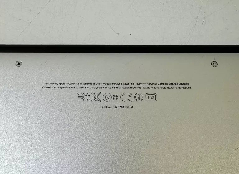 LAPTOP MACBOOK PRO 15 A1286