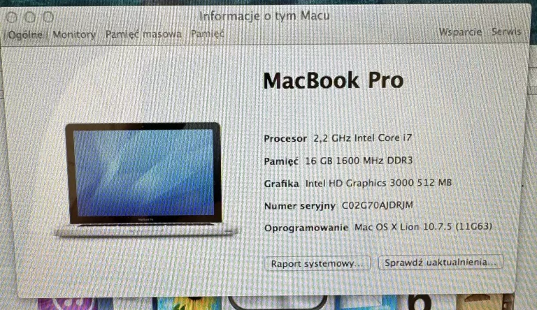 LAPTOP MACBOOK PRO 15 A1286