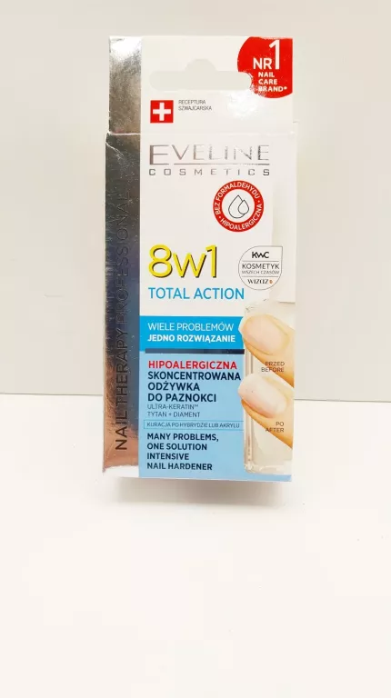 EVELINE 8W1 TOTAL ACTION 12 ML ODŻYWKA DO PAZNOKCI