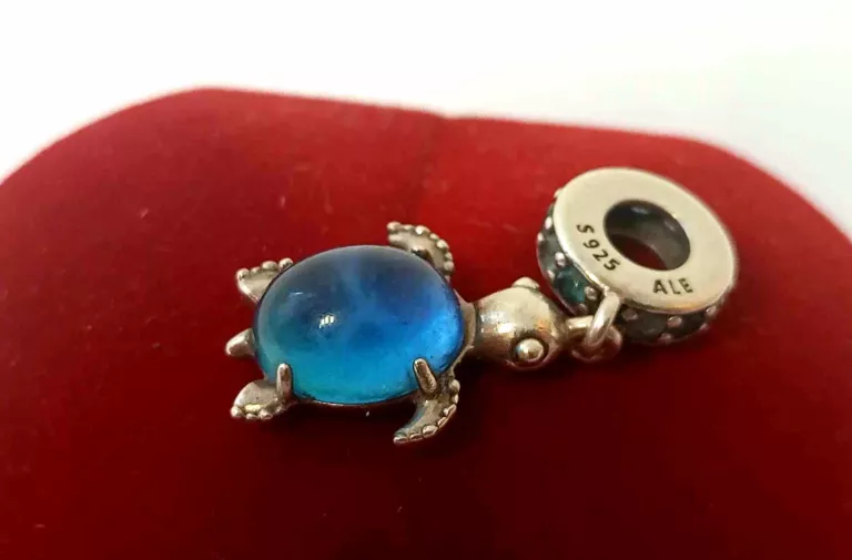 CHARMS PANDORA SREBRNA ZAWIESZKA ŻÓŁW MORSKI MURANO