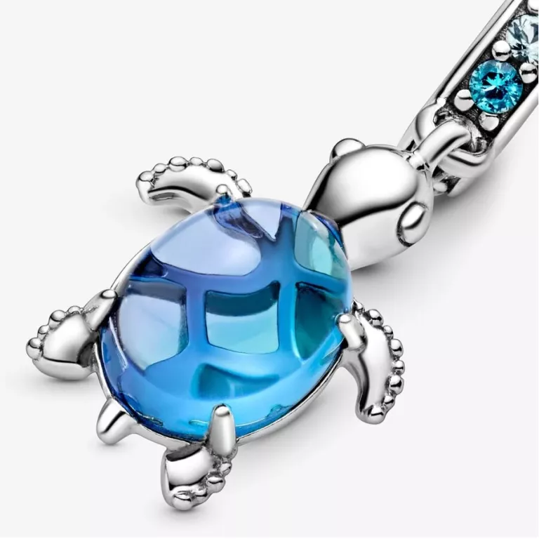 CHARMS PANDORA SREBRNA ZAWIESZKA ŻÓŁW MORSKI MURANO