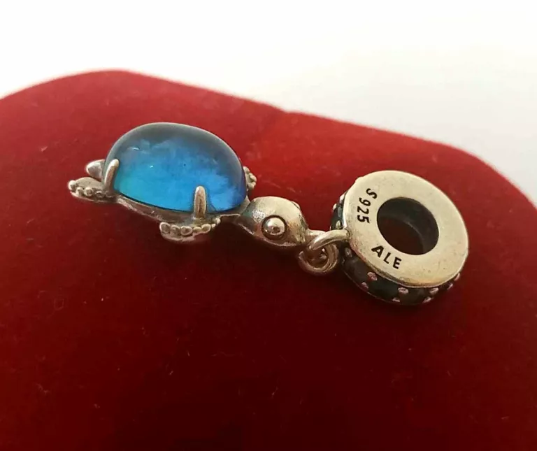 CHARMS PANDORA SREBRNA ZAWIESZKA ŻÓŁW MORSKI MURANO