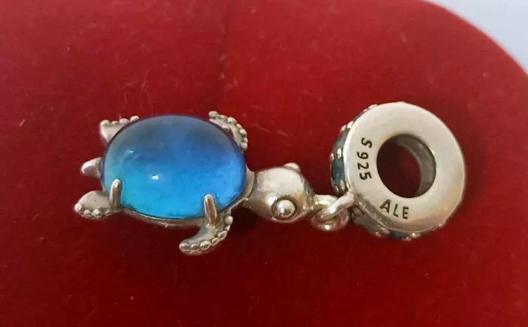 CHARMS PANDORA SREBRNA ZAWIESZKA ŻÓŁW MORSKI MURANO