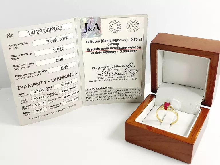 zloty-pierscionek-z-rubinem-075ct-i-brylantami-011ct-291g-roz16-585-ean-gtin-5905868205633