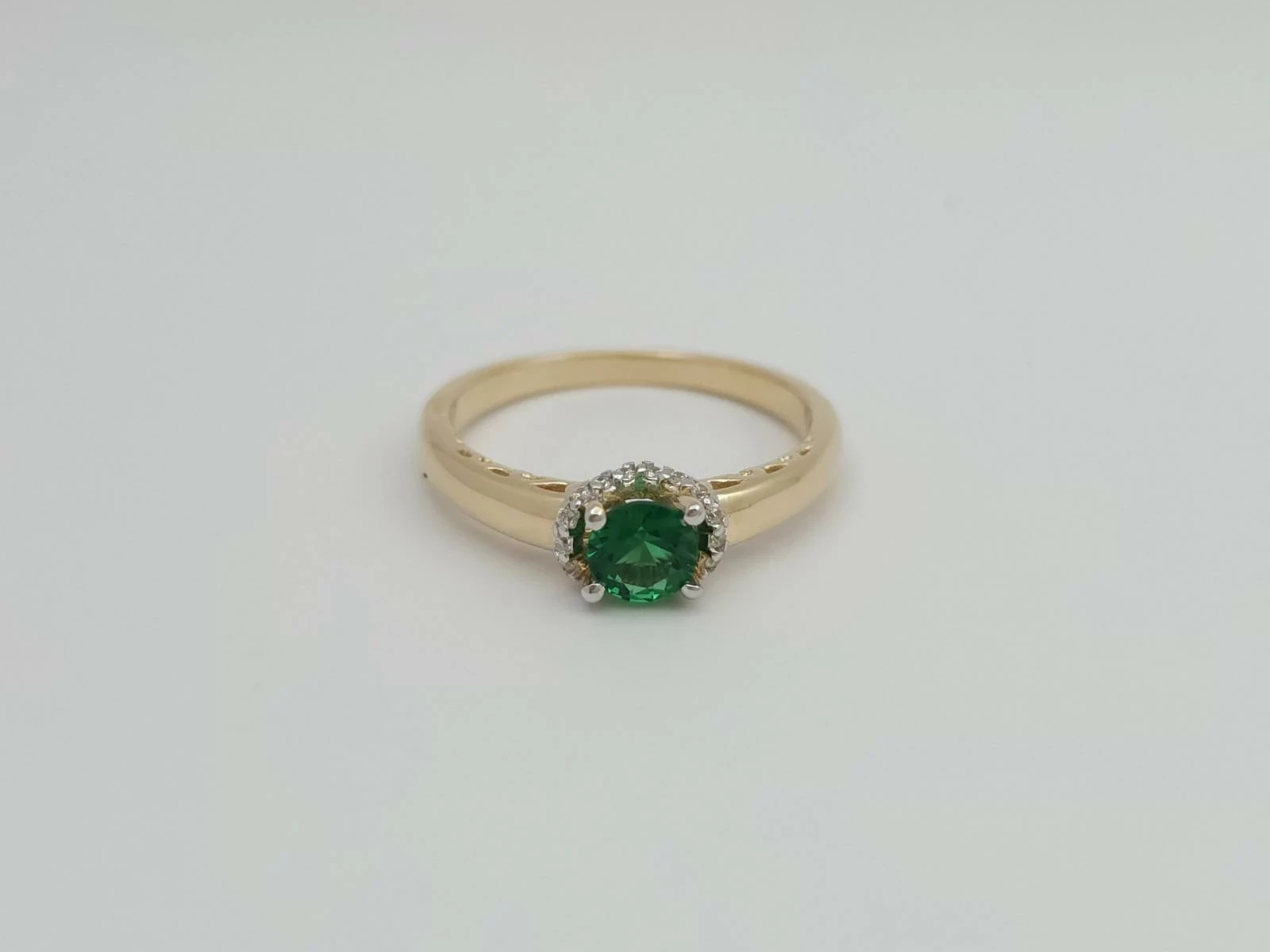 zloty-pierscionek-z-zielona-cyrkonia-585-14k-r16-290g-rodzaj-wyrob-jubilerski