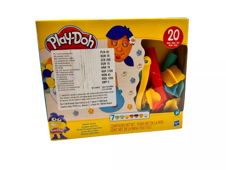PLAY-DOH ZESTAW KREATYWNY TWARZE 20 ELEMEENTÓW