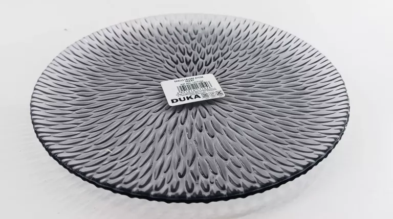 TALERZ DUKA SHELLS 21 CM SZARY SZKŁO 4SZT
