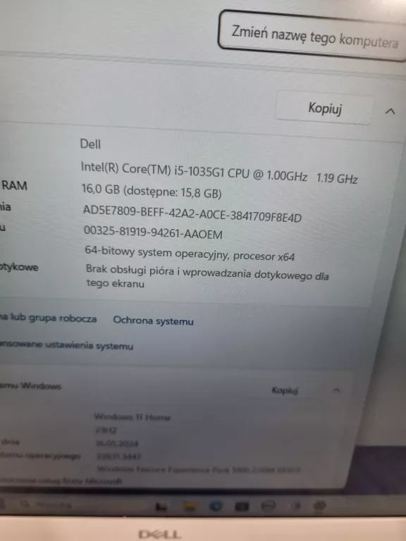 LAPTOP DELL P102F I5 10GEN 16GB 500 SSD