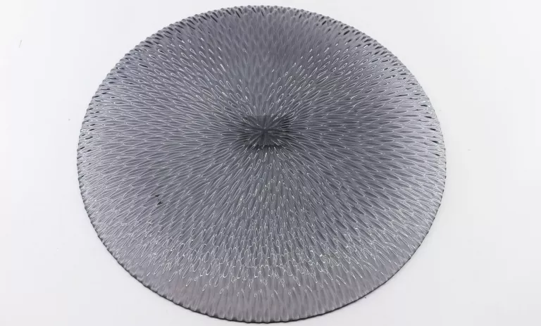 TALERZ DUKA SHELLS 32 CM SZARY SZKŁO