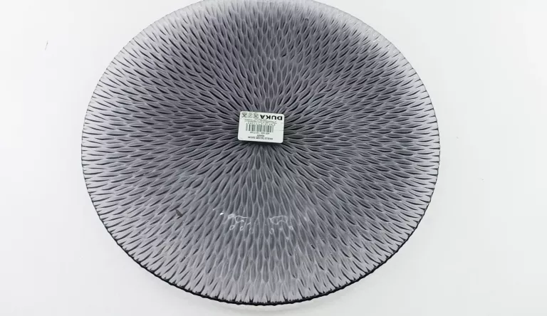 TALERZ DUKA SHELLS 32 CM SZARY SZKŁO