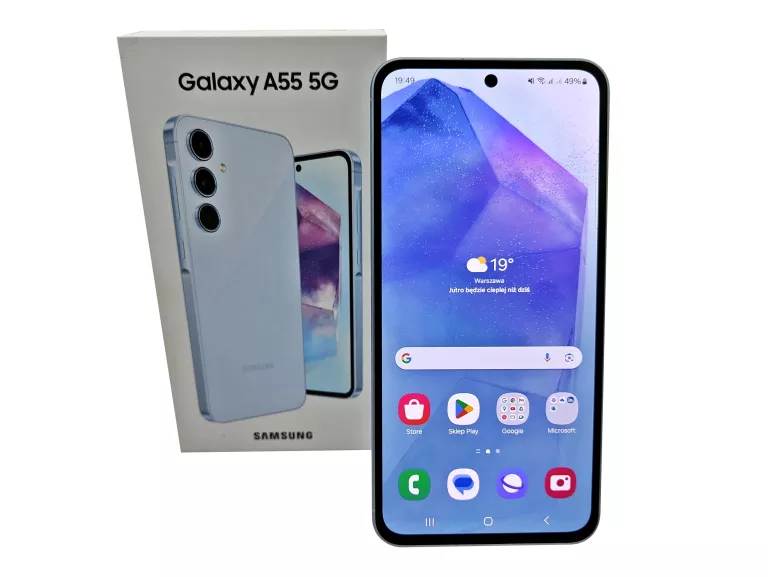 SAMSUNG GALAXY A55 5G SM-A556B/DS 8/128GB ICE BLUE 6,6" 5000MAH 32/50MPX