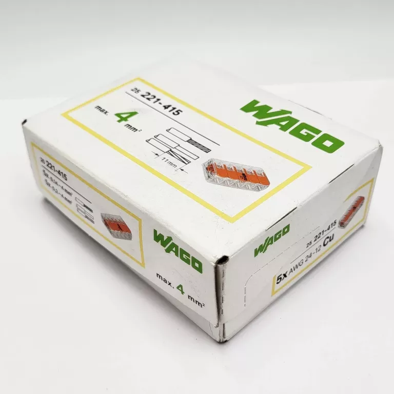 WAGO SZYBKOZŁĄCZKA DRUT/LINKA 5X4MM 221-415 25SZT