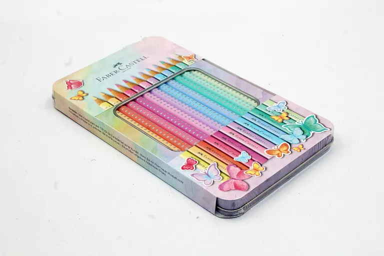 KREDKI OŁÓWKOWE FABER-CASTELL SPARKLE PASTEL 12 KOLORÓW