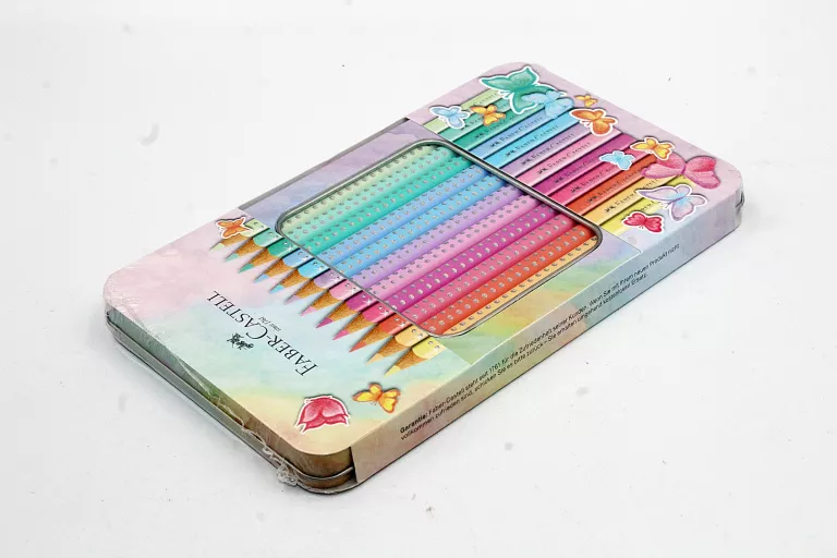 KREDKI OŁÓWKOWE FABER-CASTELL SPARKLE PASTEL 12 KOLORÓW