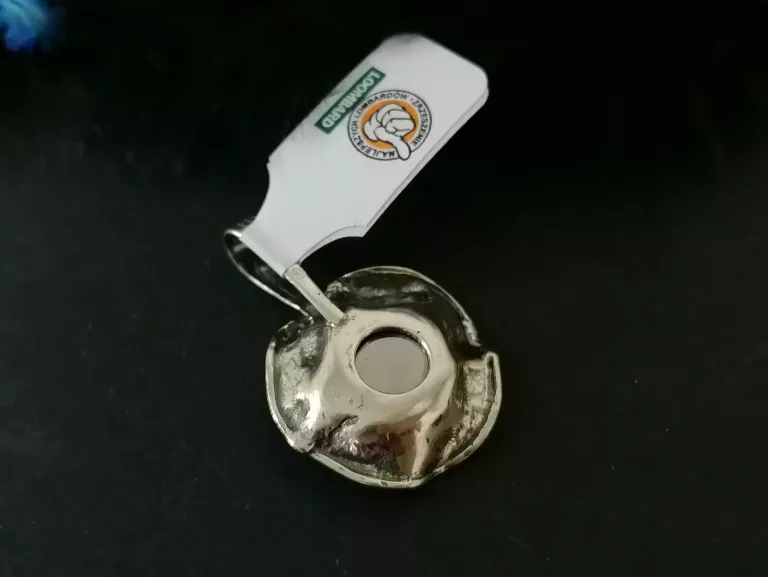 SREBRNA ZAWIESZKA KWIAT METALICZNY KAMIEŃ PR.925 4,21G