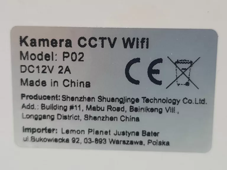 KAMERA ZEWNETRZNA IP CAMERA