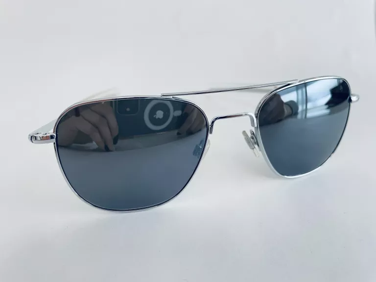 OKULARY AMERICAN OPTICAL ORIGINAL PILOT 140MM SILVER