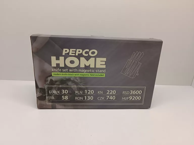 KOMPLET NOŻY Z MAGNETYCZNYM STOJAKIEM PEPCO HOME