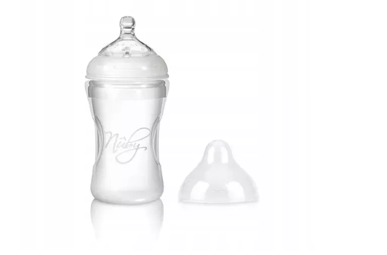 NUBY, NATURAL TOUCH, SILIKONOWA BUTELKA, 300 ML 0+