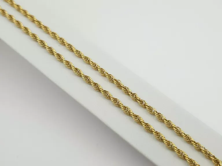 ZŁOTY ŁAŃCUSZEK SPLOT: KORDEL - 750 18K 41CM 10,38G