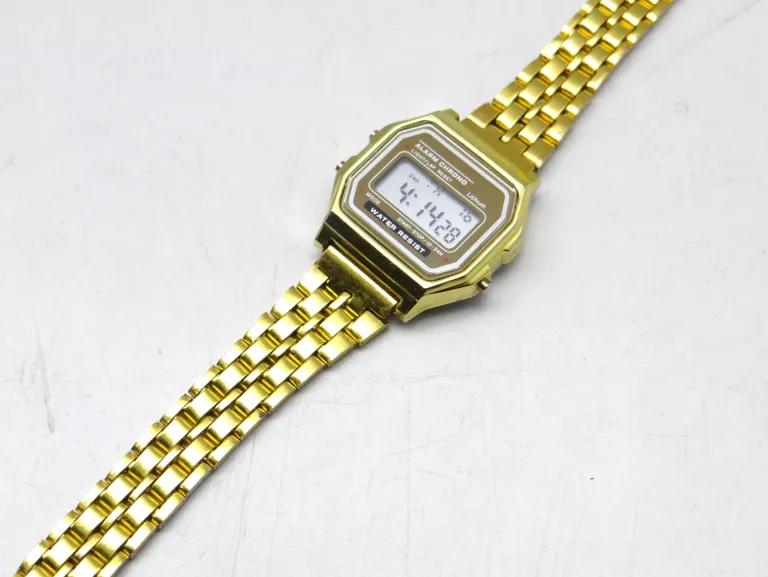 ZEGAREK ZŁOTY ALA CASIO ALARM CHRONO WATER RESIST