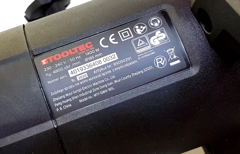PILARKA TARCZOWA TOOLTEC 1400W
