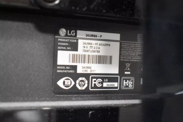 MONITOR LG 34 34UM68-P