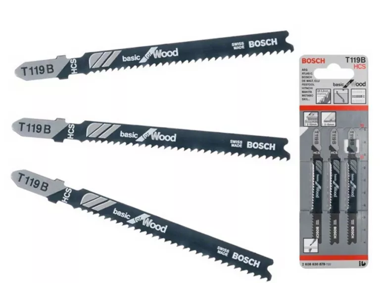 BOSCH T119B BRZESZCZOTY WYRZYNARKA DREWNO 3SZT. ZESTAW