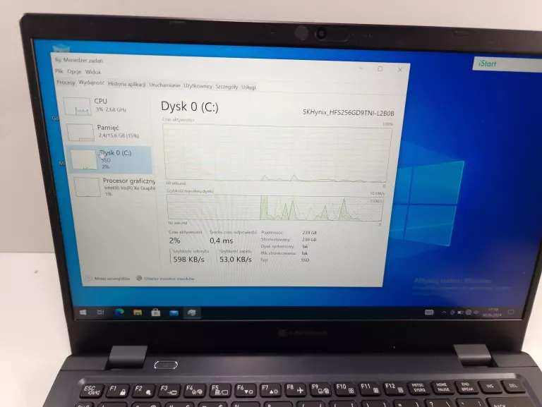 LAPTOP TOSHIBA DYNABOOK X30L I5-1135G7 16GB RAM 256 GB SSD SZWEDZKA KLAW.
