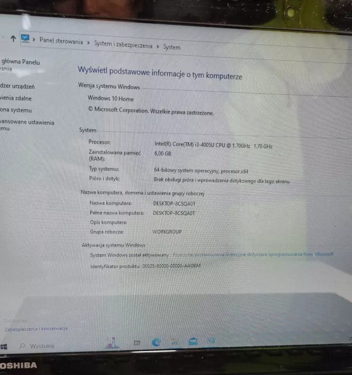 LAPTOP TOSHIBA SATELLITE L50