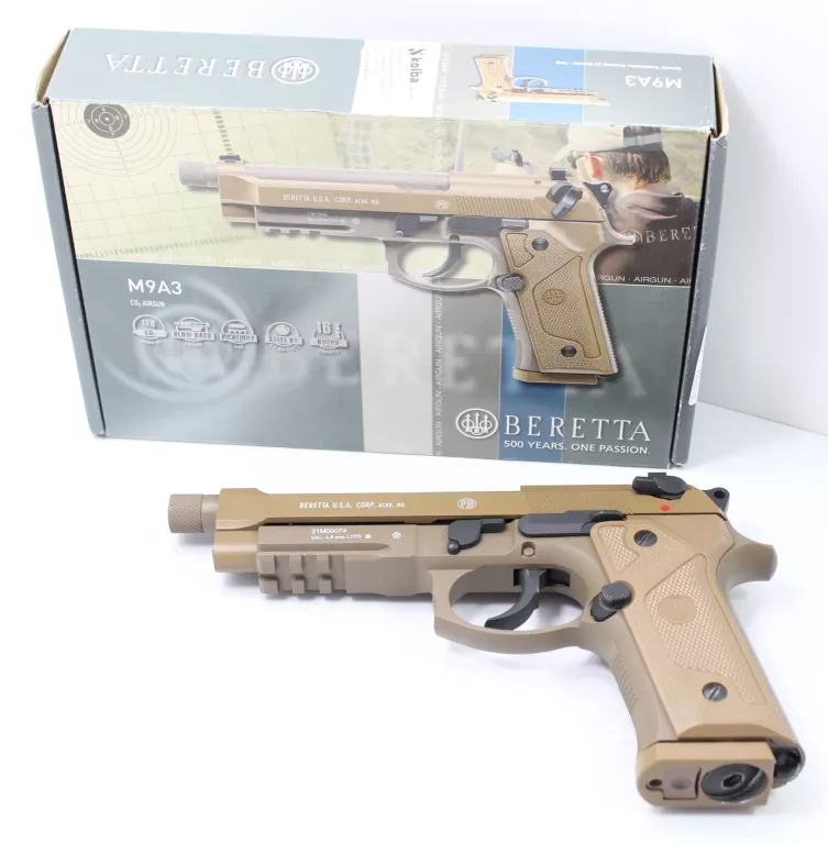 PISTOLET WIATRÓWKA BERETTA M9A3 FM 4,5 MM BRĄZOWY