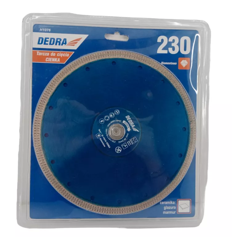 DEDRA TARCZA DIAMENTOWA CIENKA 230 X 22,2MM H1076