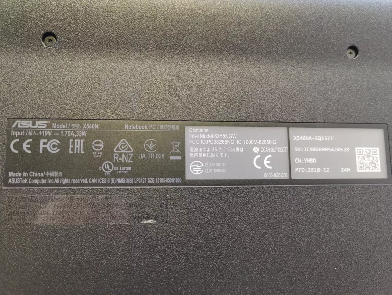 LAPTOP ASUS VIVOBOOK X540NA WIN10 4/240GB SSD/ CPU N3350+ŁAD