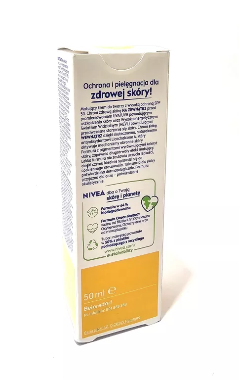 NIVEA SUN SHINE MATUJĄCY KREM DO TWARZY SPF 50