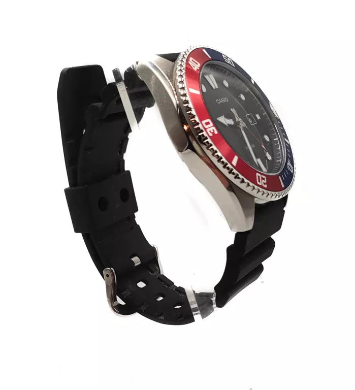 ZEGAREK CASIO MDV 107 CZERWONO-NIEBIESKI