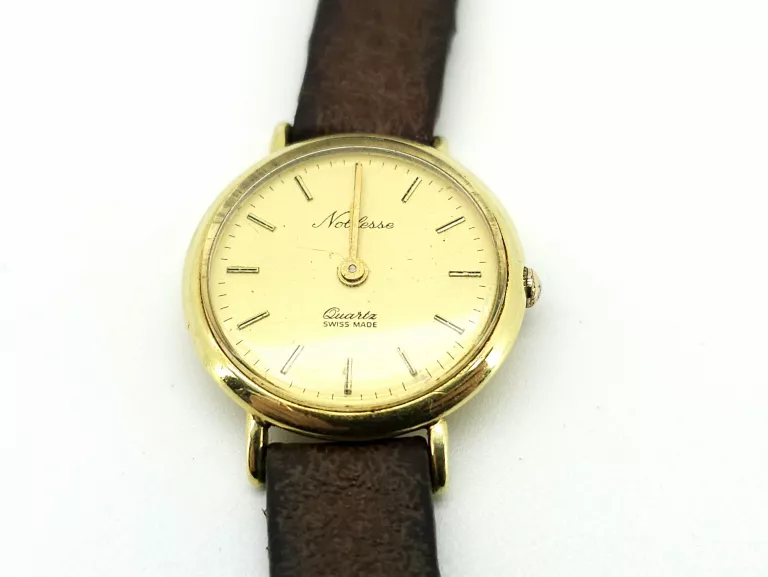ZEGAREK NOBLESSE SWISS MADE ZŁOTY 14K 585 22MM