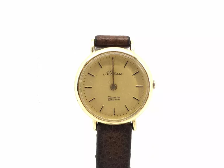 ZEGAREK NOBLESSE SWISS MADE ZŁOTY 14K 585 22MM