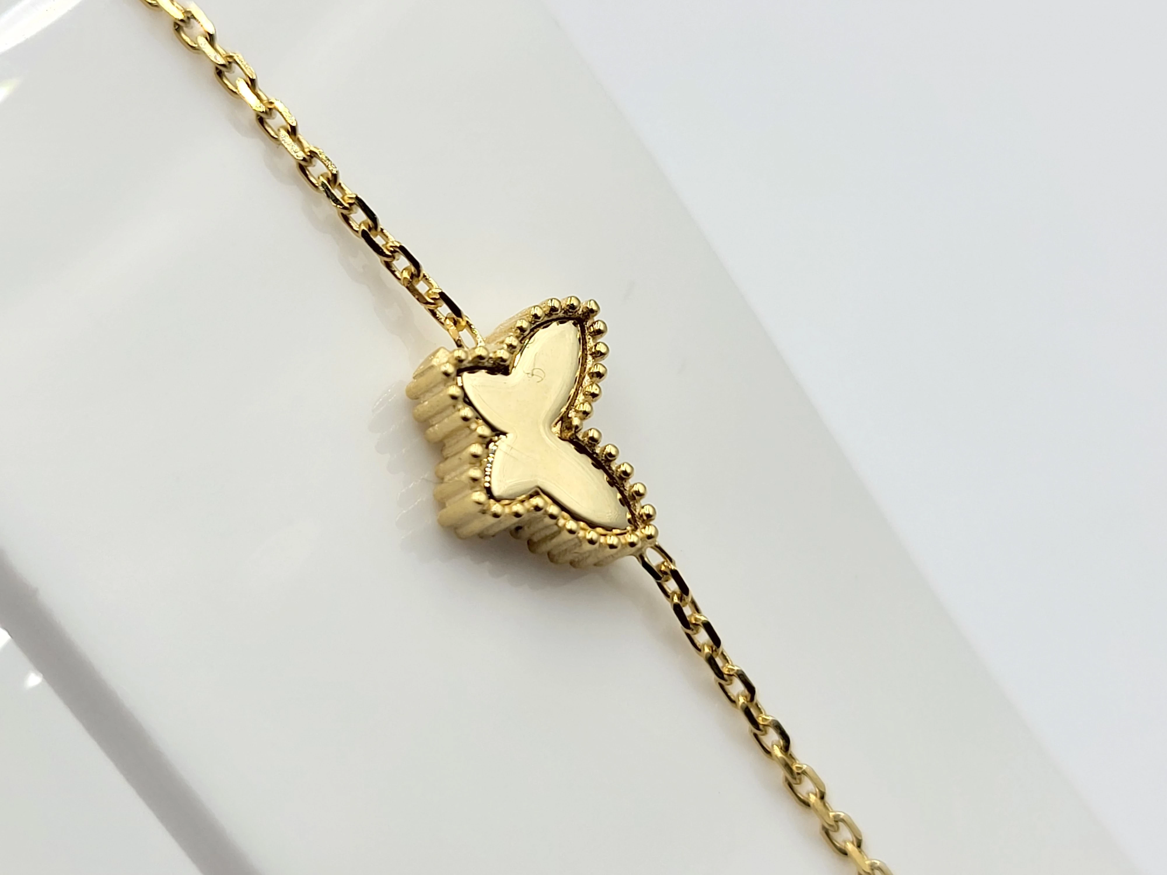 zlota-nienoszona-celebrytka-motylek-168g-585-19cm-dlugosc-calkowita-19