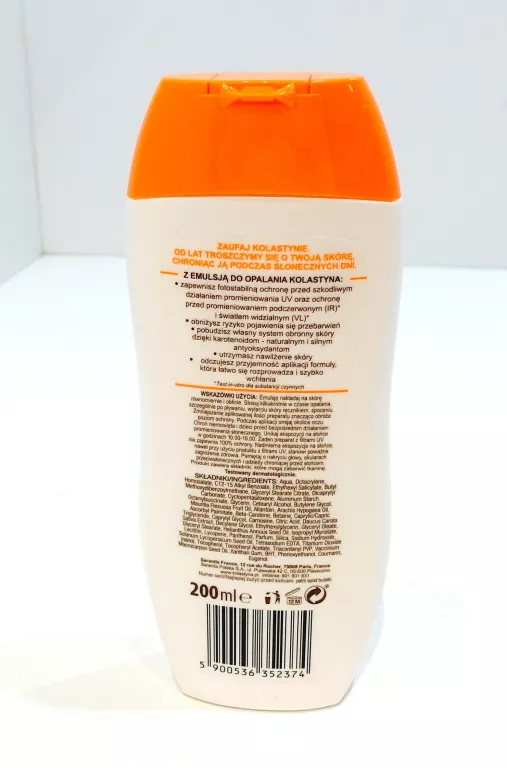 KOLASTYNA EMULSJA DO OPALANIA SPF 20 200 ML WODOODPORNA
