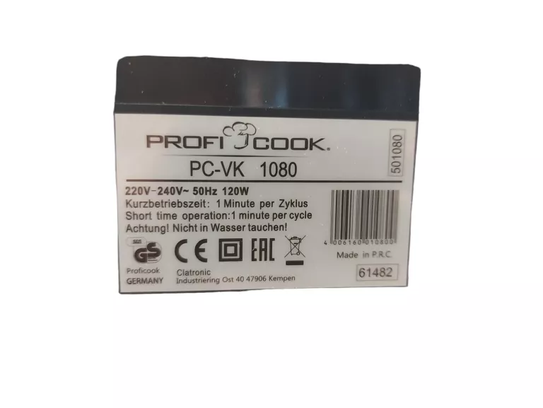ZGRZEWARKA PROFI COOK PC-VK 1080