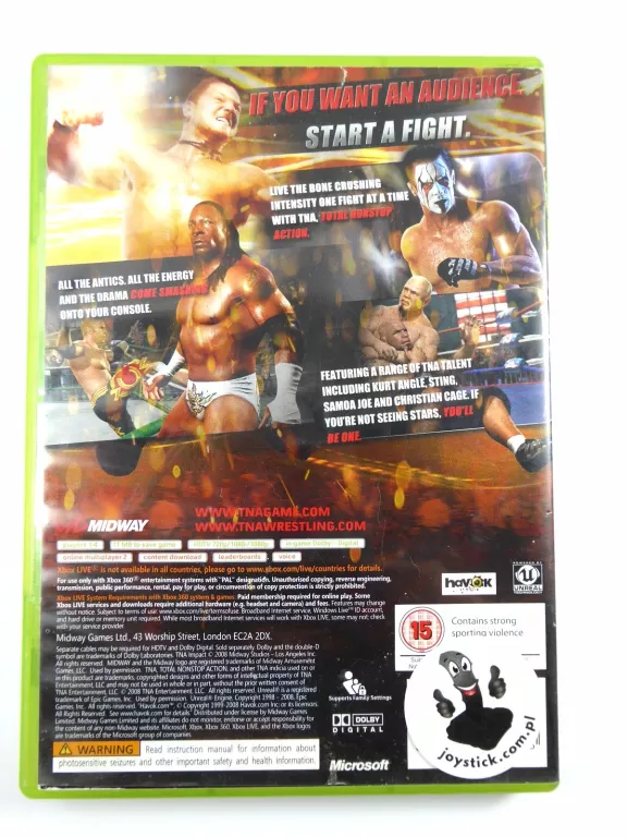 GRA NA XBOX 360 TNA IMPACT TOTAL NONSTOP ACTION WRESTLING
