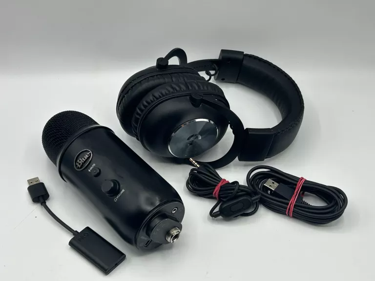 ZESTAW MIKROFON BLUE YETI USB, SŁUCHAWKI LOGITECG G PRO X WARTO!