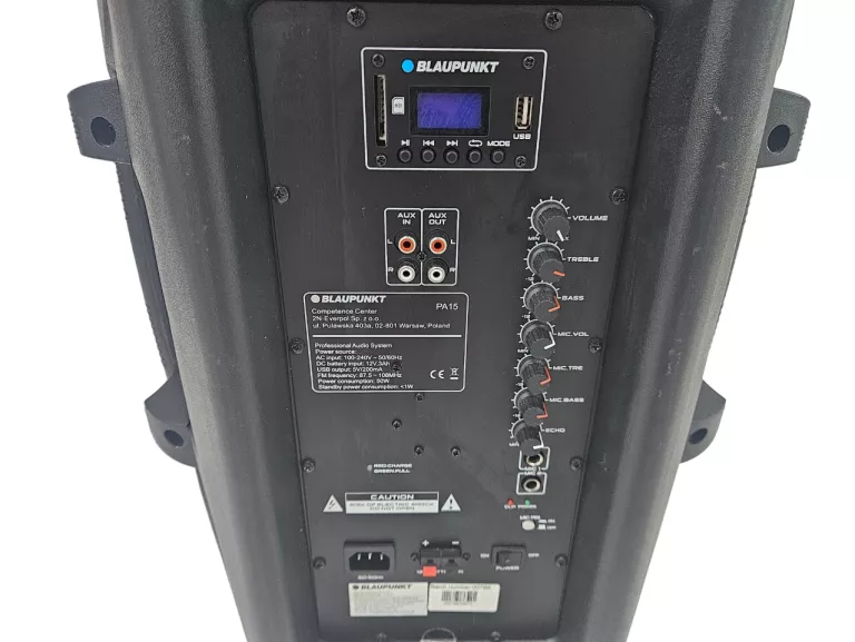 GŁOŚNIK PRZENOŚNY BLAUPUNKT PA15 PILOT KARAOKE 700W
