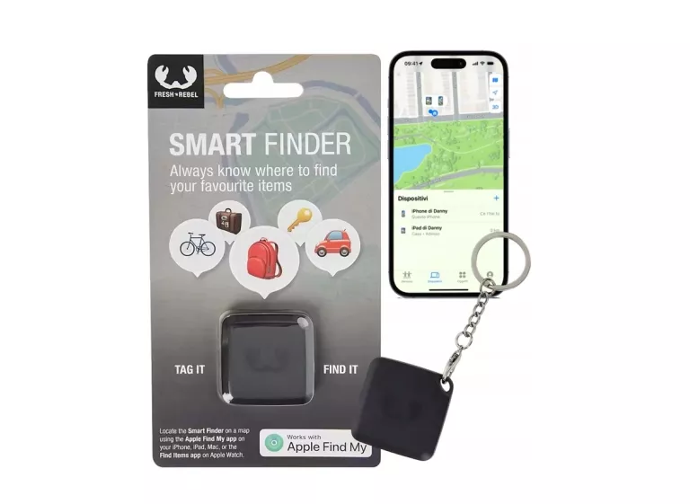 LOKALIZATOR KLUCZY GPS SMART BT FINDER AIRTAG APPLE MY FIND - CZARNY