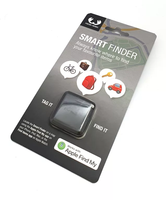 LOKALIZATOR KLUCZY GPS SMART BT FINDER AIRTAG APPLE MY FIND - CZARNY