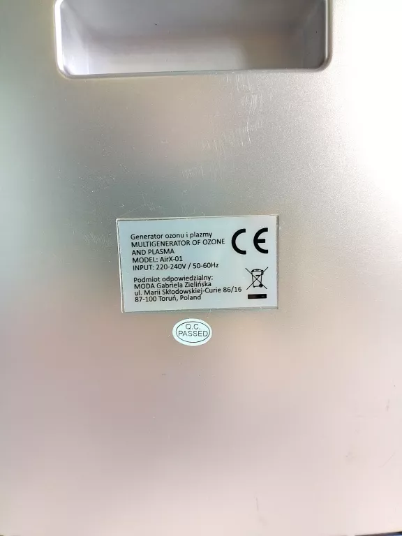 MULTIGENERATOR OZONU ORAZ PLAZMY AIRX