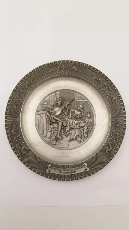 TALERZ CYNOWY "LUTNISTA", WMF, NIEMCY, POŁOWA XX WIEKU