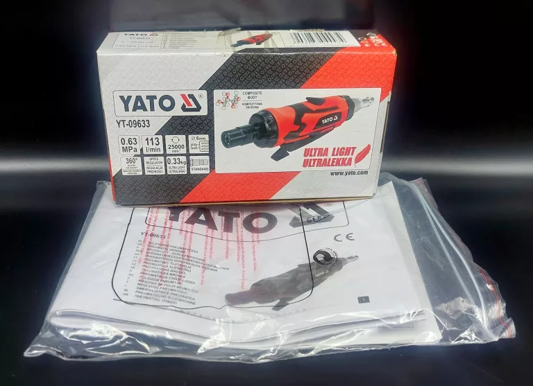 SZLIFIERKA PNEUMATYCZNA PROSTA YATO YT-09633 25000 OBR. 6MM