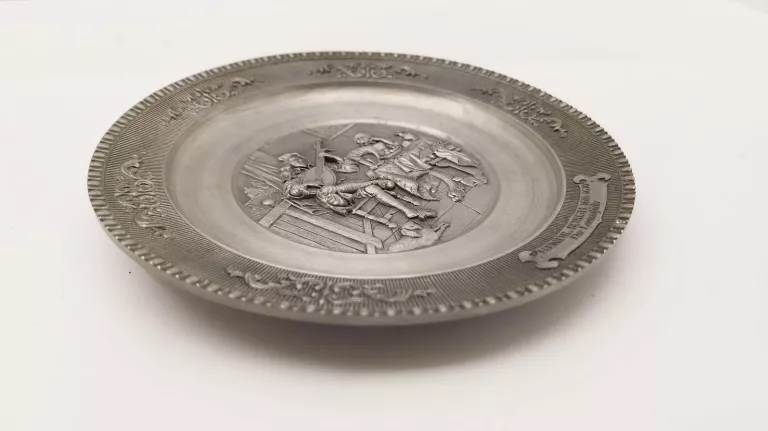 TALERZ CYNOWY "LUTNISTA", WMF, NIEMCY, POŁOWA XX WIEKU